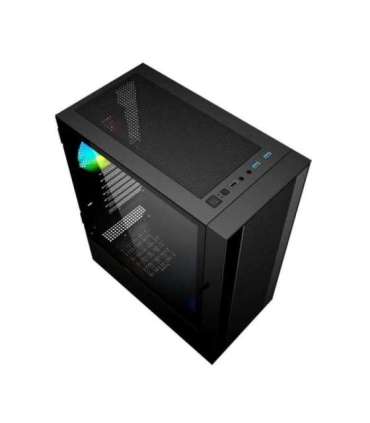 Gembird Fornax 4000 ARGB gaming ATX computer case, Midi Tower, backlight, Black