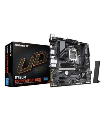 GIGABYTE B760M DS3H WIFI6E GEN5 Motherboard - Supports Intel Core 14th Gen CPUs, 6+2+1 Phases Digital VRM, up to 5600MHz