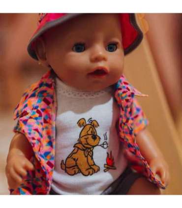 WOOPIE ROYAL Värvikas rõivas nukule/kutsikale - jope ja müts, 43-46 cm