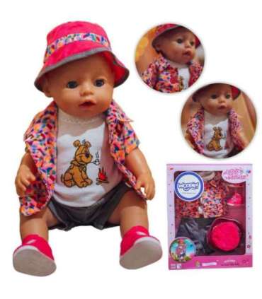 WOOPIE ROYAL Värvikas rõivas nukule/kutsikale - jope ja müts, 43-46 cm