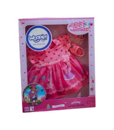 WOOPIE ROYAL Одежда для куклы Розовое платье с зайчиком 43-46 см