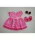 WOOPIE ROYAL Одежда для куклы Розовое платье с зайчиком 43-46 см