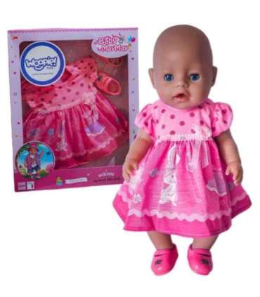 WOOPIE ROYAL Одежда для куклы Розовое платье с зайчиком 43-46 см