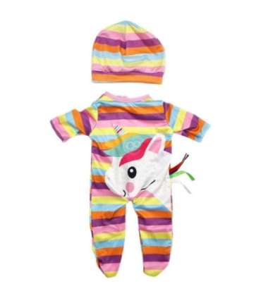 WOOPIE ROYAL набор одежды для куклы: песочник (боди) «Единорог» и шапочка, 43–46 см