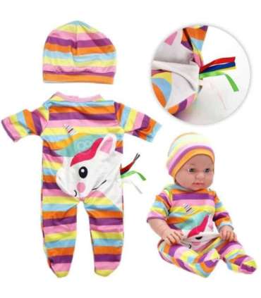 WOOPIE ROYAL набор одежды для куклы: песочник (боди) «Единорог» и шапочка, 43–46 см