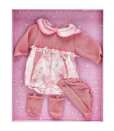 WOOPIE Ubranko dla Lalki Zestaw Sukienka Czapeczka 43 - 46 cm Różowy