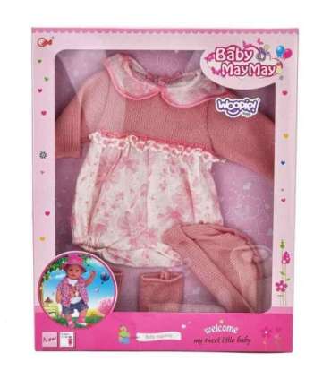 WOOPIE Ubranko dla Lalki Zestaw Sukienka Czapeczka 43 - 46 cm Różowy