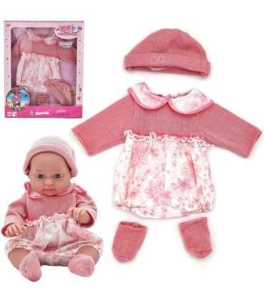 WOOPIE Ubranko dla Lalki Zestaw Sukienka Czapeczka 43 - 46 cm Różowy