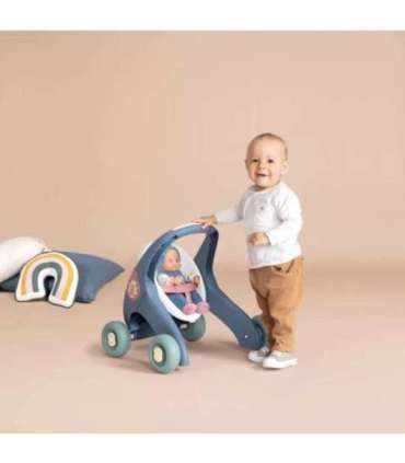 SMOBY Little Chodzik Pchacz 3w1 Wózek dla Dzieci + Lalka Bobas