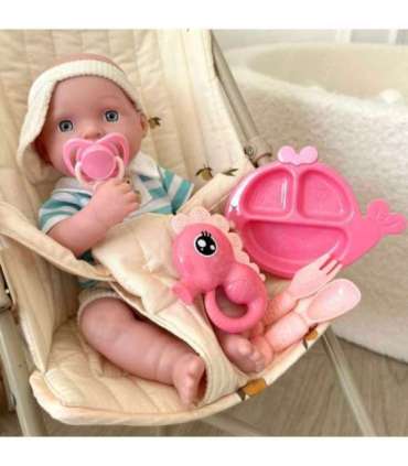 WOOPIE ROYAL Lapsehoidja komplekt: beebinukk koos tarvikutega