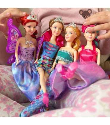 WOOPIE 4 maagilise printsessi komplekt - 4-ühes nukukarp koos aksessuaaridega