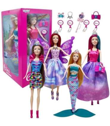 WOOPIE Набор из 4 магических принцесс - коробка кукол 4 в 1 с аксессуарами