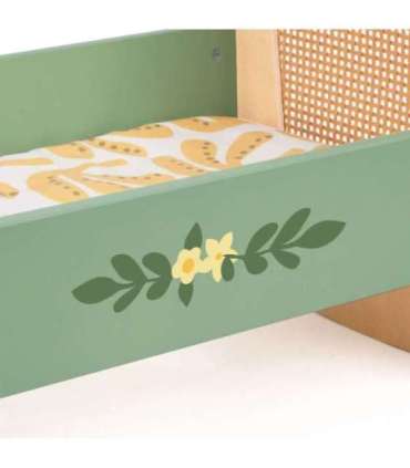 CLASSIC WORLD Drewniana Kołyska Vintage Łóżeczko dla Lalek