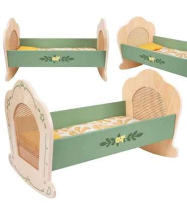 CLASSIC WORLD Drewniana Kołyska Vintage Łóżeczko dla Lalek