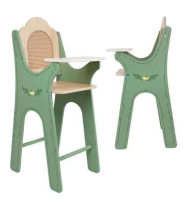 CLASSIC WORLD Винтажный деревянный стульчик для кормления кукол