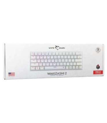 White Shark GK-002211V2  Wakizashi 2 White US Red Switches