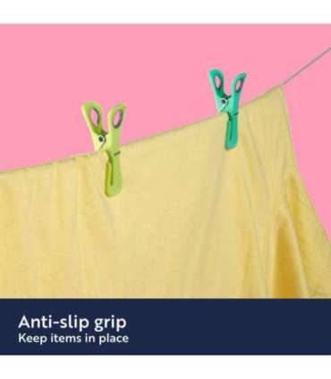 Beldray LA035716RPFEU7 24 Dual-Grip Pegs – Green/Blue