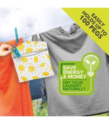 Beldray LA032005LEMFEU7 Peg Bag - Lemon Print