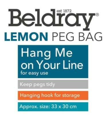 Beldray LA032005LEMFEU7 Peg Bag - Lemon Print