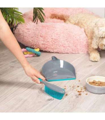 Beldray LA034191UFFEU7 Antibac Pet Plus+ Rubber Head Dustpan & Brush Set