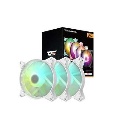 Computer Fan Set ARGB Darkflash C6 3in1 120x120 (white)