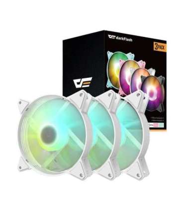 Computer Fan Set ARGB Darkflash C6 3in1 120x120 (white)