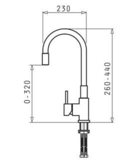 Kitchen mixer PYRAMIS FLESSI black edition