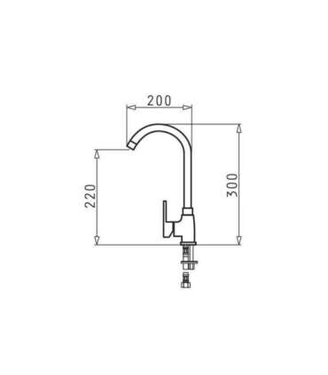 Pyramis Bello 090935601 Granite Volcano kitchen mixer (black)