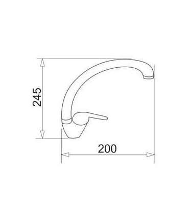 PYRAMIS Ossia 090922138 kitchen faucet Gray concrete