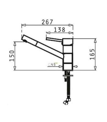 PYRAMIS TRONTO granite beige mixer tap