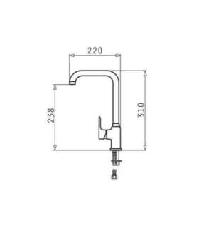 Pyramis Silvio 090935801 Volcano kitchen mixer (black)