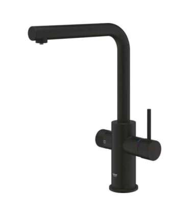 GROHE Blue Pure Minta Filter mixer with pull-out spray Black