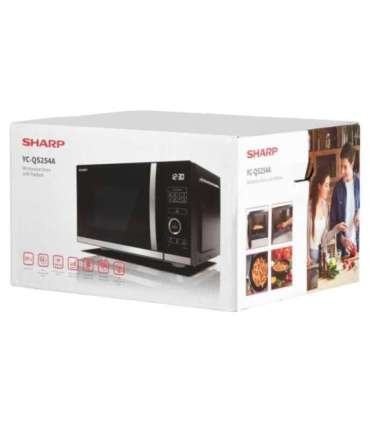 Sharp YC-QS254AE-B microwave Countertop Solo microwave 25 L 900 W Black, Stainless steel