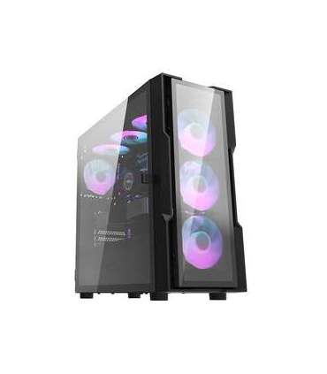 Darkflash DK431 Glass Computer Case + 4 fans (black)