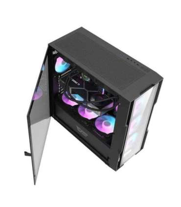 Darkflash DK431 Glass Computer Case + 4 fans (black)