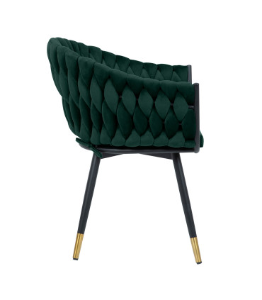Стул FLORA, темно-зеленый бархат
