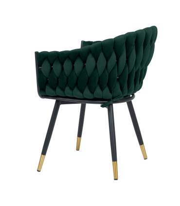Стул FLORA, темно-зеленый бархат