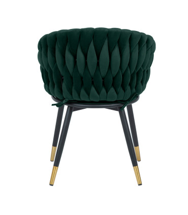 Стул FLORA, темно-зеленый бархат