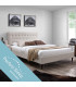 Кровать EMILIA с матрасом HARMONY TOP (86865) 180x200см, обивка из мебельного текстиля, цвет: светло-бежевый