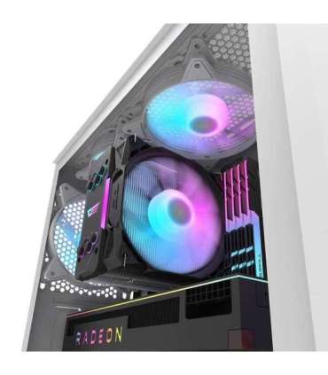 Darkflash DK352 Plus computer case + 4 fans (black and white)