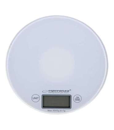 Esperanza EKS003W Electronic Kitchen Scale White Round