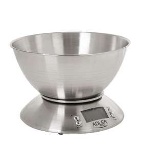 Adler AD 3134 Electronic kitchen scale Stainless steel Round