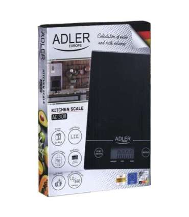Adler AD 3138 b Mechanical kitchen scale Black Countertop Rectangle