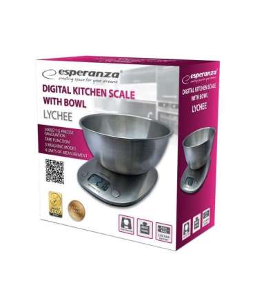 Esperanza LYCHEE Metallic Countertop Oval Electronic kitchen scale