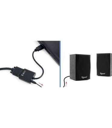 Gembird A-HDMI-VGA-03 video cable adapter 0.15 m HDMI Type A (Standard) VGA (D-Sub) Black