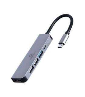 Gembird A-CM-COMBO5-03 USB Type-C 5-in-1 multi-port adapter (Hub + HDMI + PD)