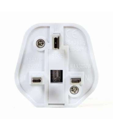 Gembird A-AC-EUFUKM-01 AC power adapter, EU Schuko socket to UK plug, 13 A