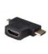 Akyga AK-AD-23 cable gender changer HDMI miniHDMI / microHDMI Black