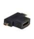 Akyga AK-AD-23 cable gender changer HDMI miniHDMI / microHDMI Black