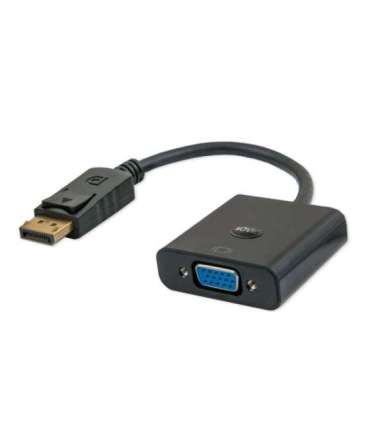 Savio CL-90 video cable adapter 0.2 m DisplayPort VGA (D-Sub) Black